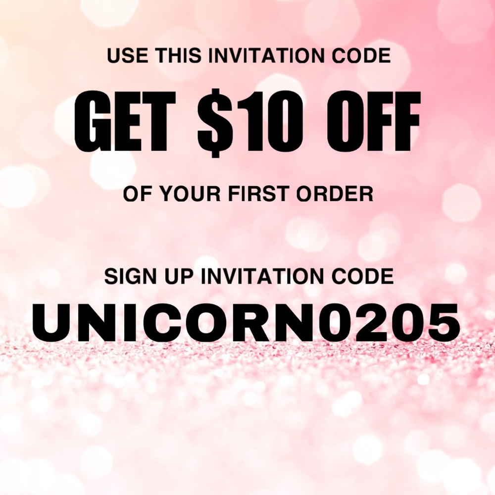 Referral code for $10 off / first order discount / invitation code